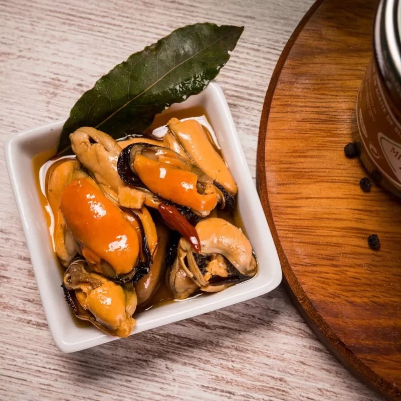Mejillones al Ajillo en Aceite de Oliva "Agromar" (250 g) - El Almacen del Trasgu