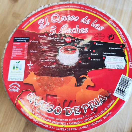 Queso de las Tres leches de Pría Rojo (2,6kg aprox) (Entero) - El Almacen del Trasgu