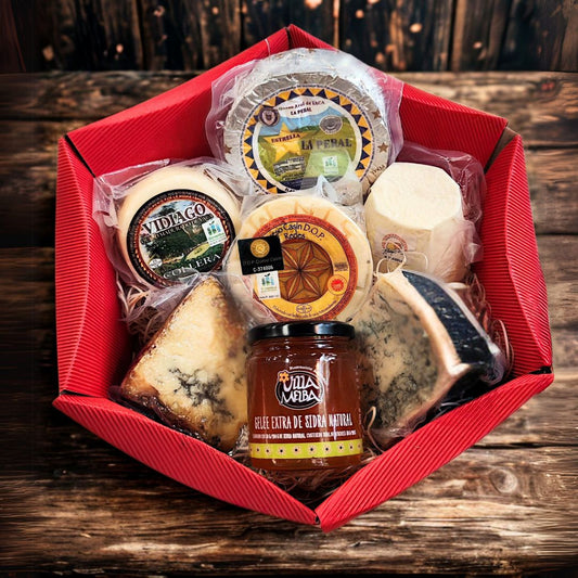 Lote de quesos asturianos artesanos  (6 quesos + Gelatina de sidra)