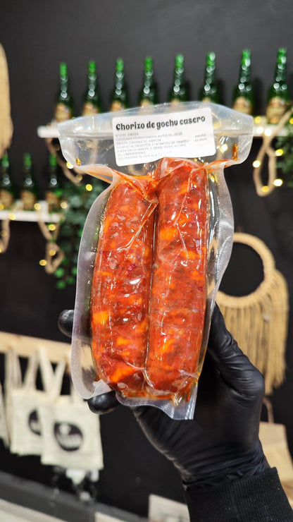 Chorizo de gochu de monte (450gr) - El Almacen del Trasgu