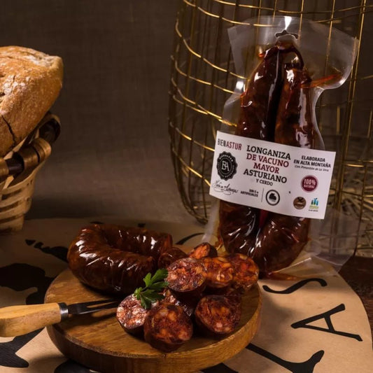 Longaniza de Vacuno Mayor "Bienastur" (400 g) - El Almacen del Trasgu