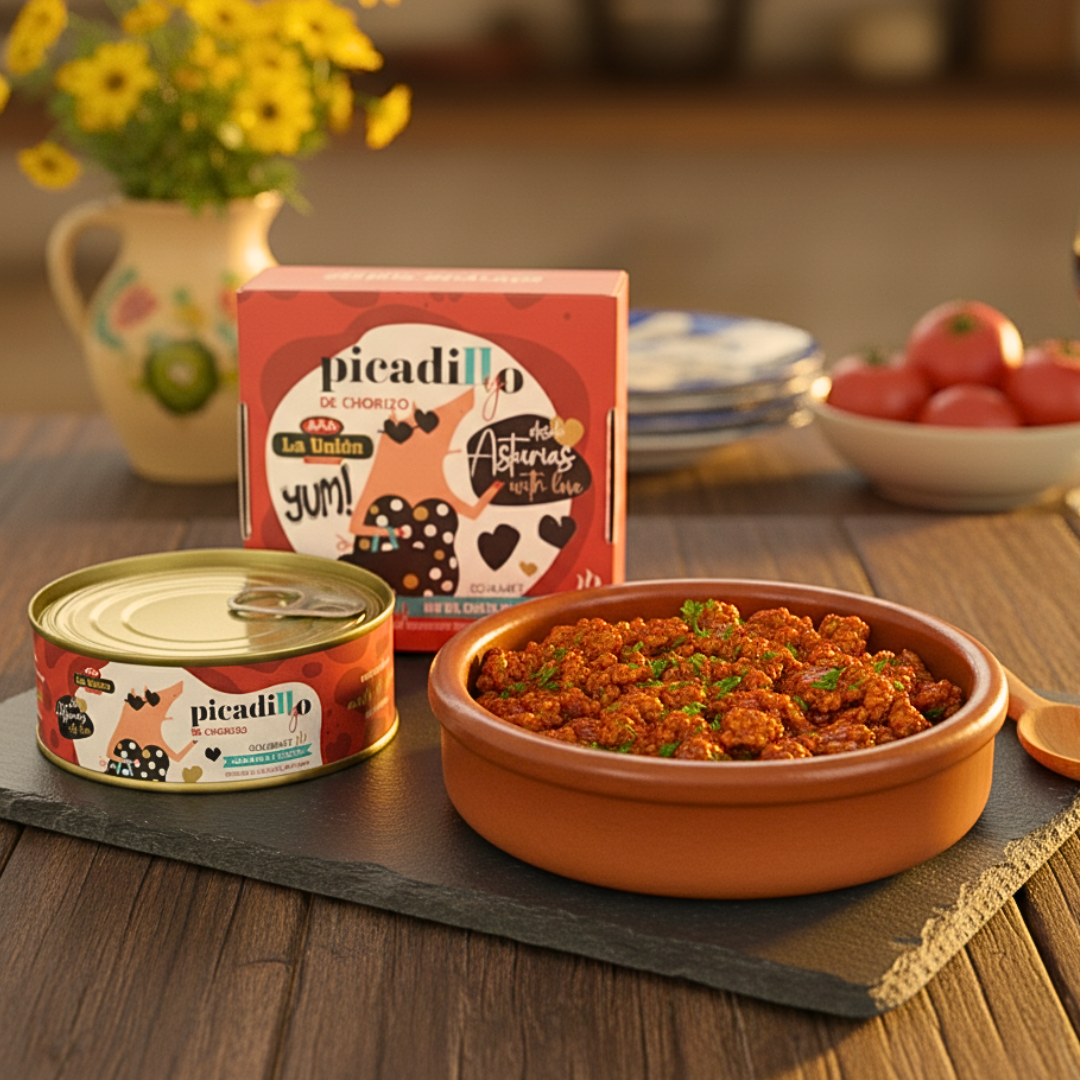 Picadillo Asturiano de Chorizo Extra en Aceite de Oliva La unión (180g)