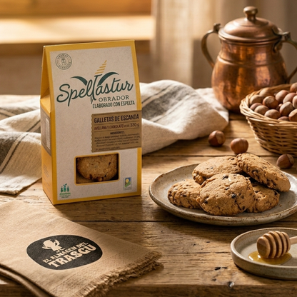 Galletas de Escanda Ecológicas con Avellana y Chocolate – Speltastur (390 g)